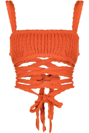 Alanui Crochet-knit sleeveless top