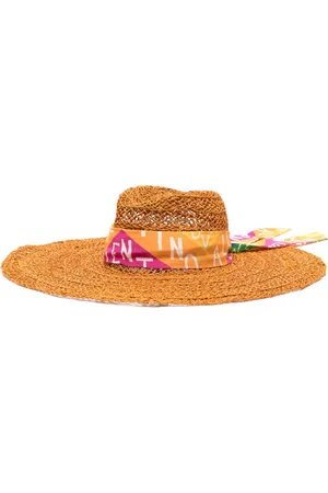 VALENTINO GARAVANI Scarf-detailed wide-brim sun hat