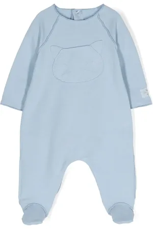 TEDDY & MINOU Cat-appliqu?? long-sleeve bodysuit