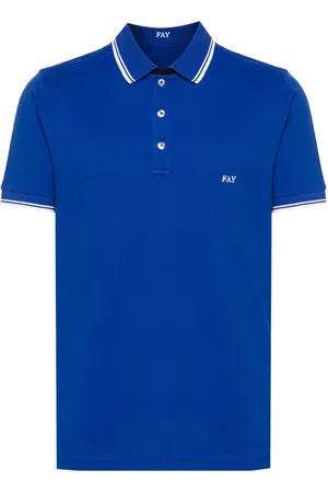 FAY Striped-edge polo shirt