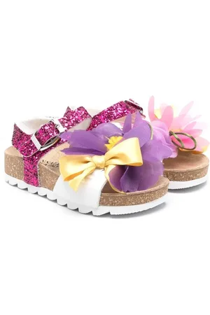 MONNALISA Floral-detail 30mm sandals