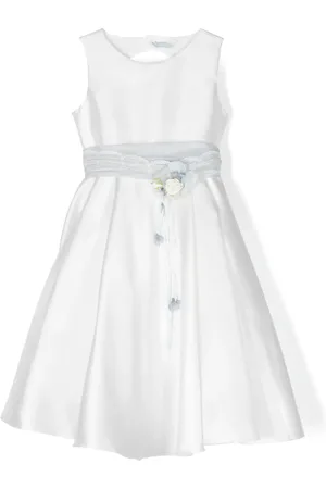 Amaya Floral-appliqu?? puffball midi dress