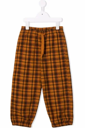 Longlivethequeen Checked organic-cotton trousers