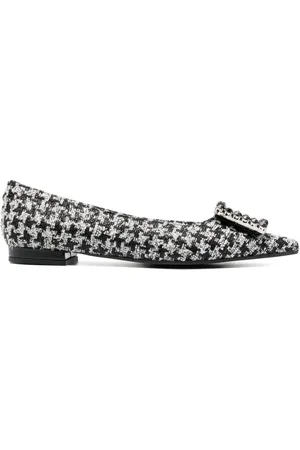 ROBERTO FESTA Houndstooth leather ballerina shoes