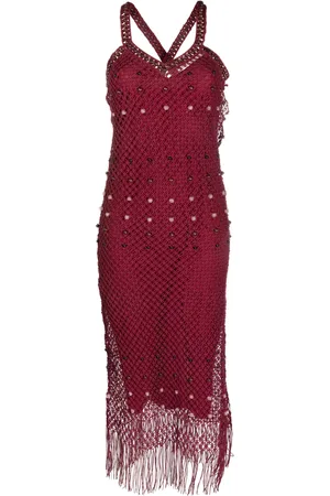 WALES BONNER Java macramé fringed dress