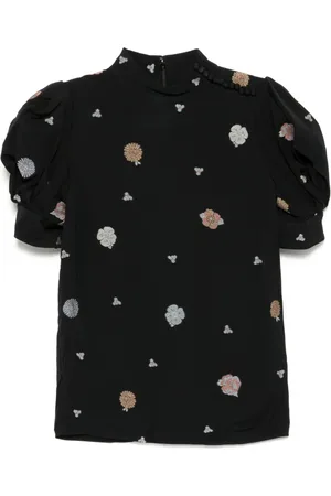 Chloé Embroidered high-neck top