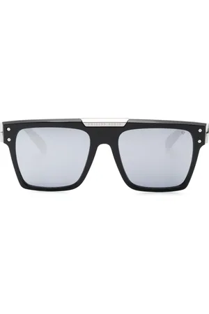 Philipp Plein Logo-plaque square-frame sunglasses