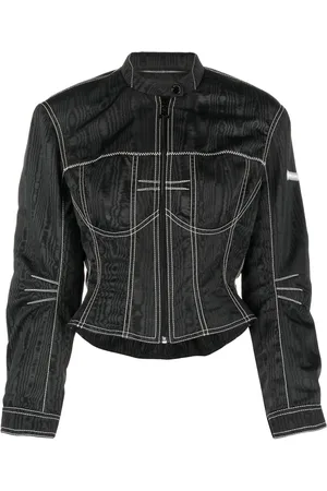 Marine Serre Moir??-effect fitted jacket