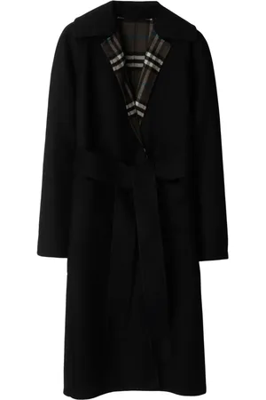 Burberry Reversible check wool wrap coat