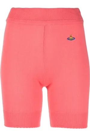 Vivienne Westwood Embroidered-logo ribbed-knit shorts