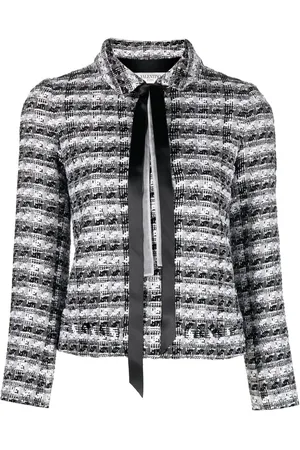 VALENTINO GARAVANI 2000s pussy bow woven jacket