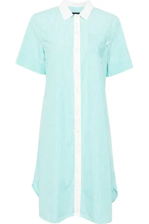 AGNÈS B. Pinstripe short-sleeved shirt-dress