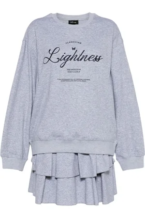 tout a coup Layered-design cotton-blend sweatshirt