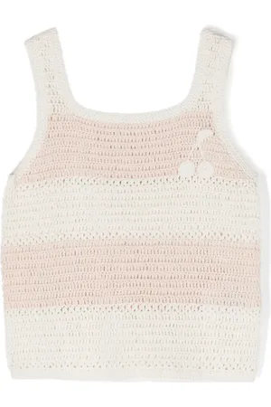 BONPOINT Crochet-knit cotton tank top