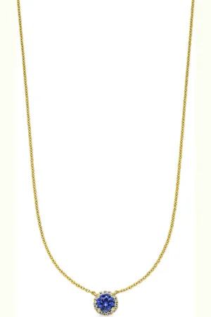 VEYNOU 14kt recycled yellow Ava sapphire and diamond necklace