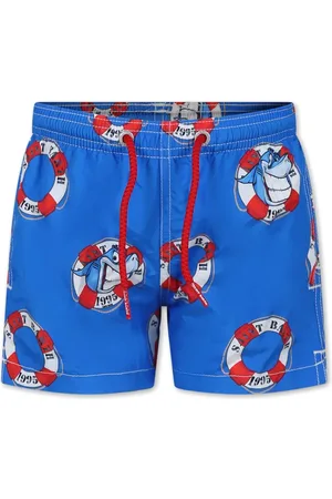 MC2 SAINT BARTH Shark-print drawstring swim shorts