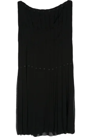 Prada 2000s georgette pleated mini dress