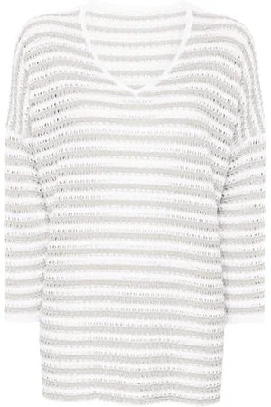 LE TRICOT PERUGIA Stripe open-knit jumper