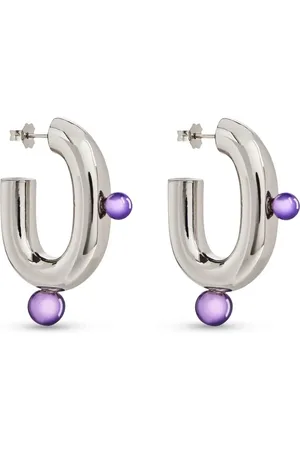 Paco rabanne XL pearl-embellished link earrings