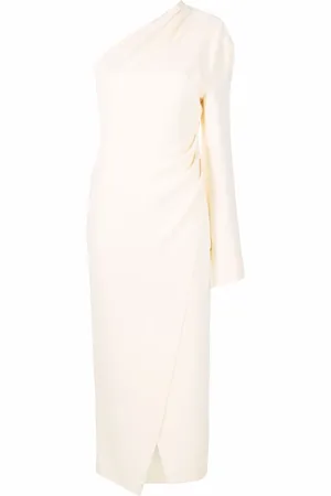Nanushka One-shoulder midi wrap dress