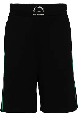 Karl Lagerfeld Logo-embroidered cotton boxing shorts