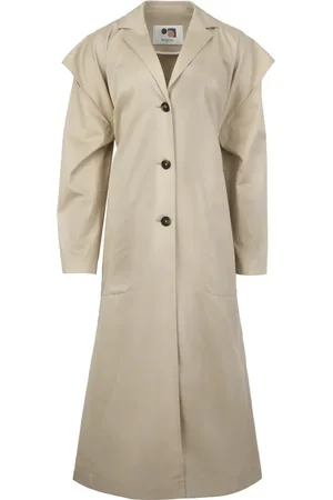 PORTS 1961 Cut-out cotton trench coat