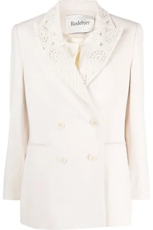 Rodebjer Double-breasted crochet blazer