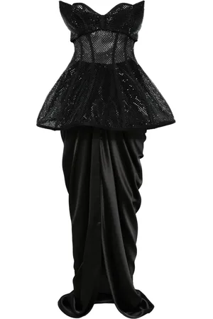MITILIANE COUTURE Crystal-embellished corset and maxi skirt set