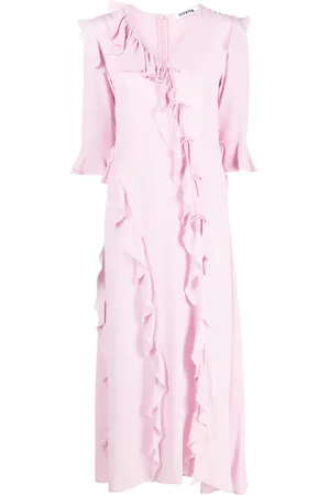 VIVETTA Asymmetric ruffle maxi dress
