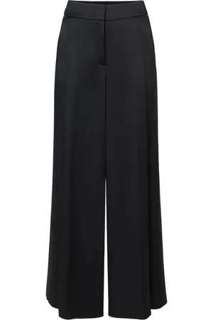 PESERICO SIGN Satin-finish palazzo trousers