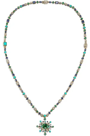 Anabela Chan 18ky yellow gold Spectra multi-stone necklace
