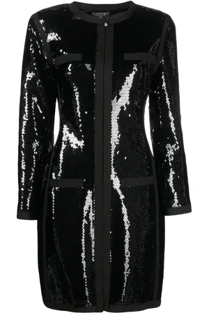 CHANEL 1990s sequin-embellished coat