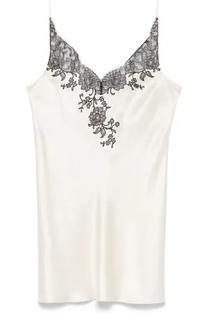 CARINE GILSON Lace-detailed slip dress
