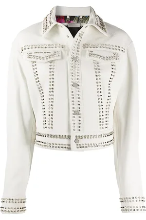 Philipp Plein Skull stud leather jacket