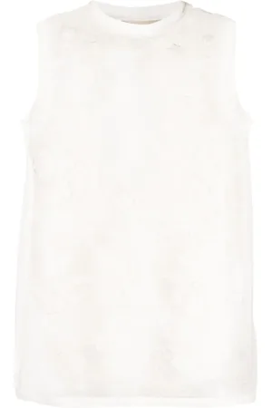 Elie saab Floral-lace appliqu?? tank top