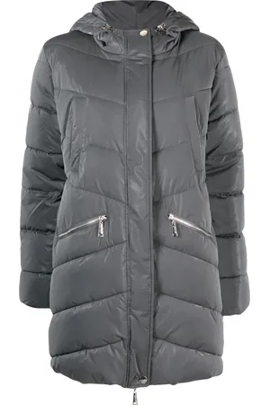 Liu Jo Logo-plaque hooded padded coat