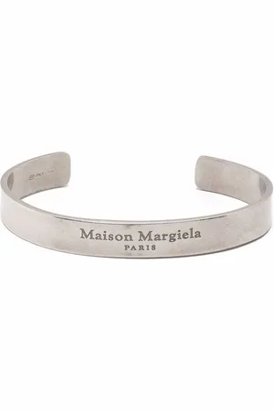 Maison Margiela Chunky logo-engraved cuff bracelet