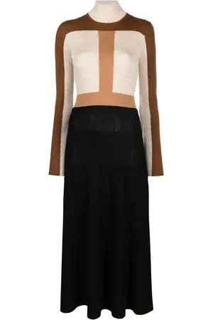 Chloé Colour-block knitted wool dress