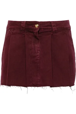 Elisabetta Franchi Pleated denim mini skirt