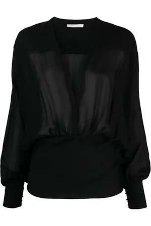 REV V-neck gathered blouse