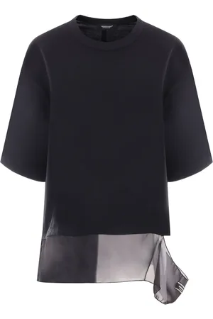 UNDERCOVER Sheer-panelling drop-shoulder T-shirt