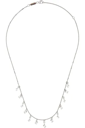 Suzanne Kalan 18kt white gold Cascade diamond necklace