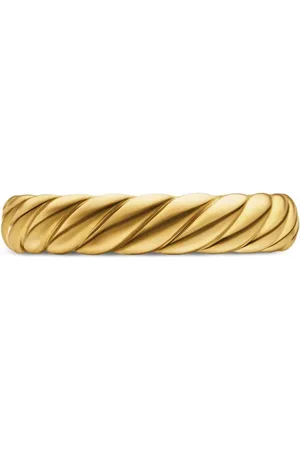 David Yurman 18kt yellow Sculpted Cable band ring (4.6mm)