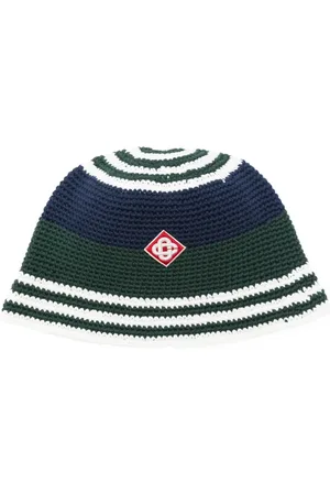 Casablanca Logo-appliqué crochet bucket hat