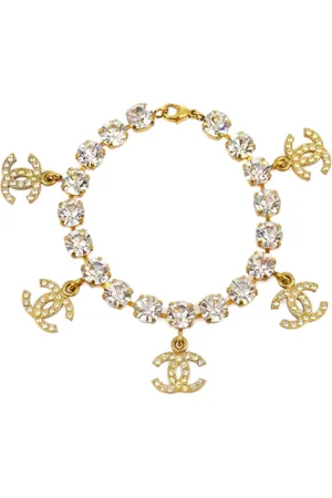 CHANEL 1996 CC rhinestone-embellished bracelet