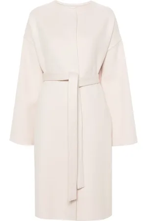 YVES SALOMON Belted felted coat