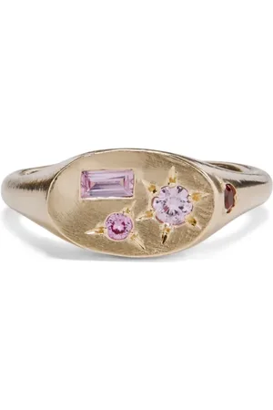 Seb Brown 9kt yellow ruby and pink sapphire ring