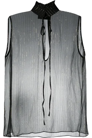 Philipp Plein Metallic stripe blouse