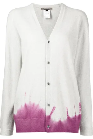 SUZUSAN Tie-dye seamless cashmere cardigan