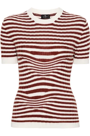 Etro Striped ribbed top